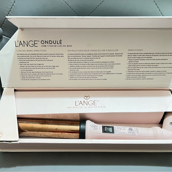 L’ANGE ONDULE Titanium Tourmaline-infused ceramic rose gold barrel curling iron - Picture 3 of 10
